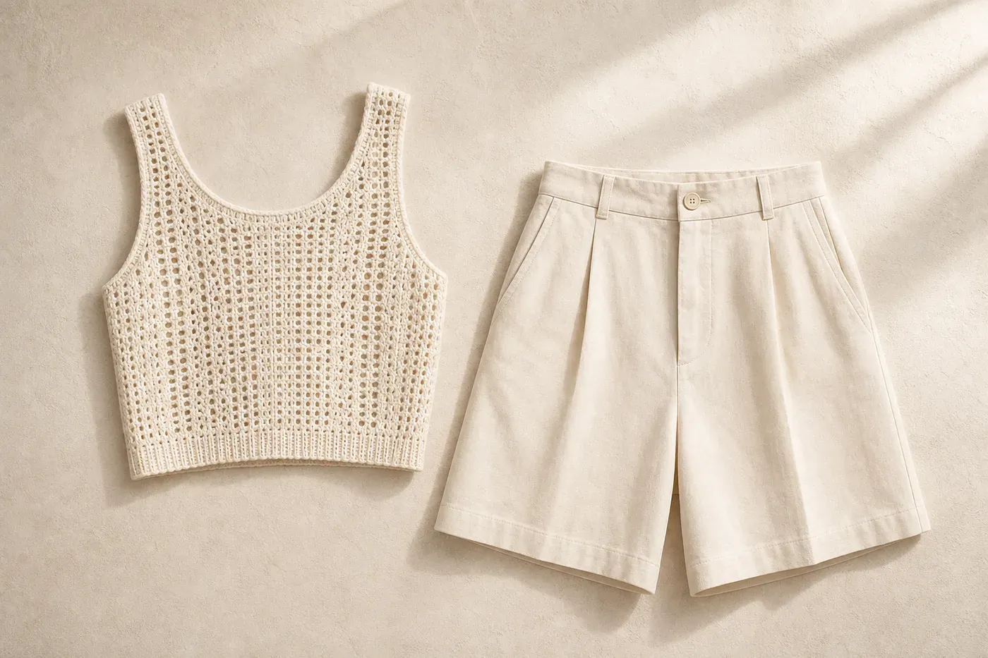 Iconic Crochet Top and Bermuda Set No.21
