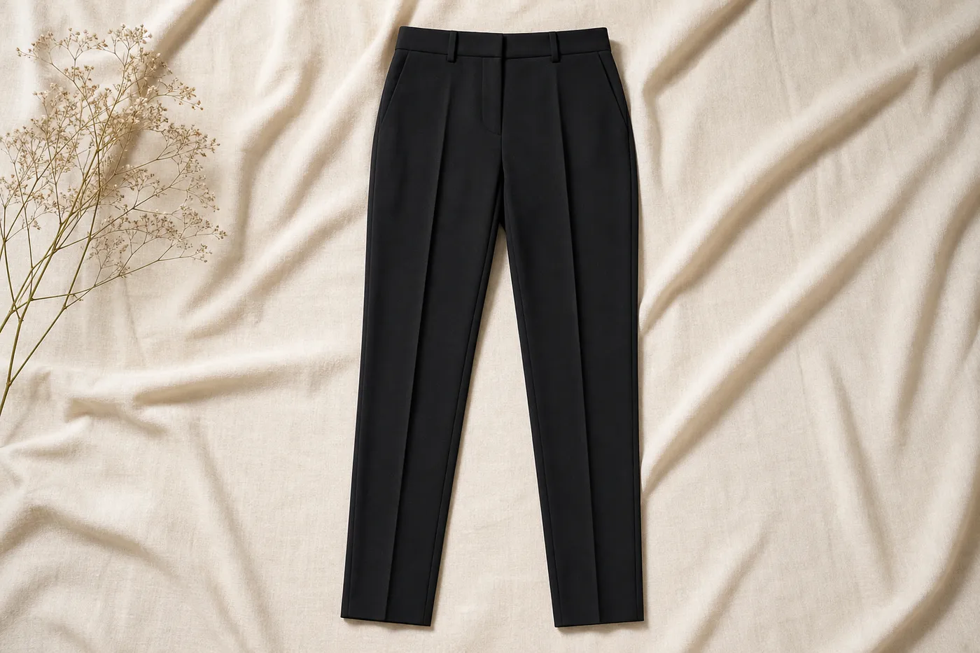 Signature Cigarette Trousers in Crêpe Essential