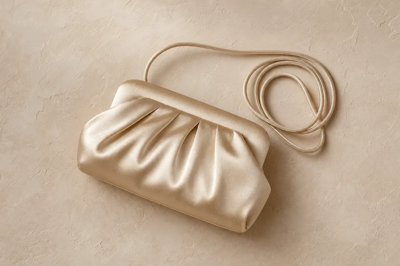 Satin Cord Clutch Bag