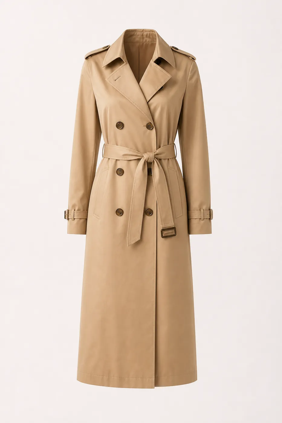 Long Coated Cotton Trench Signature
